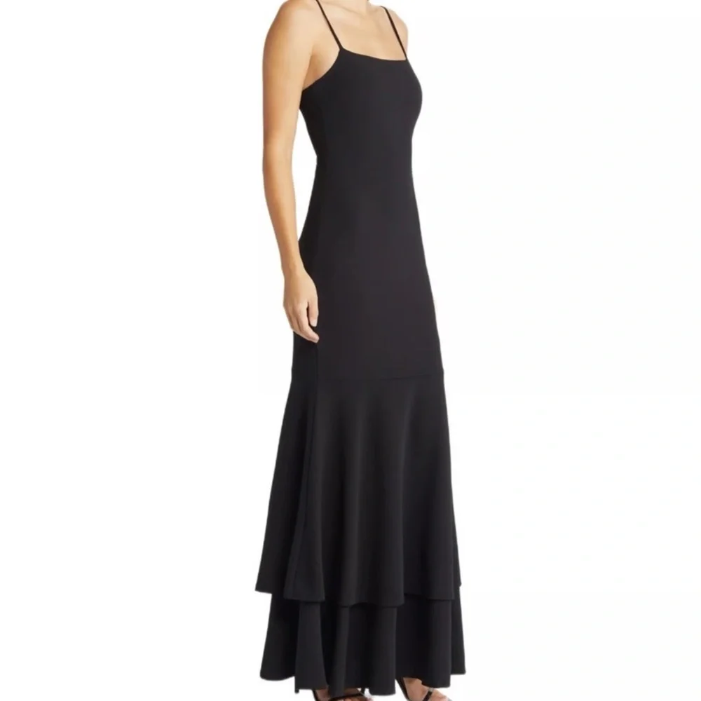 Charming Endearment Black Lace-Up Trumpet Maxi Dress sz XL NWT - Picture 4 of 12